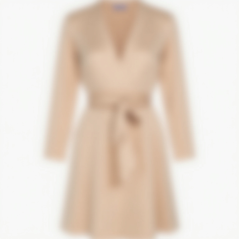 Robe chemise velours côtelé beige avec ceinture